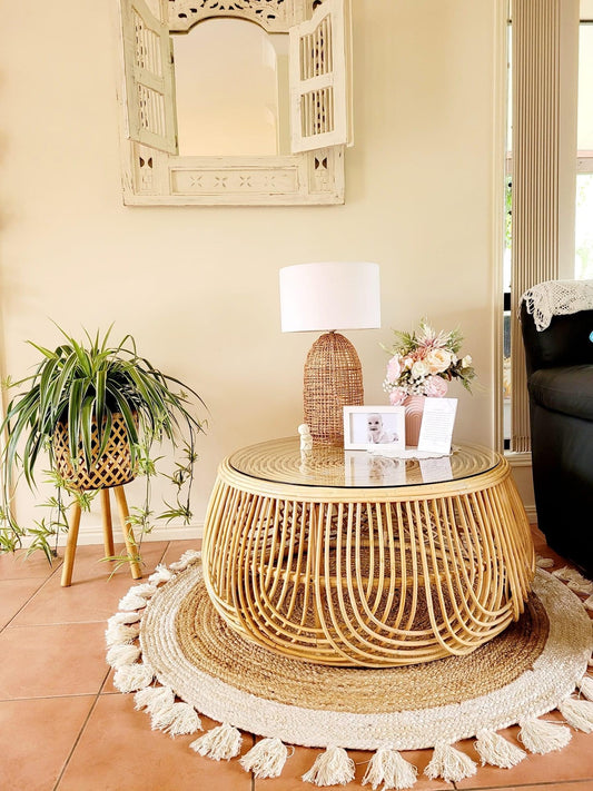 Round Rattan Table